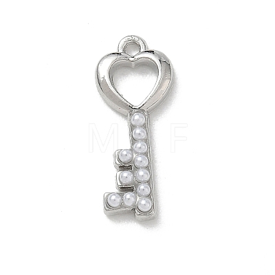 Brass & Imitation Pearl Pendants KK-A300-19P-1