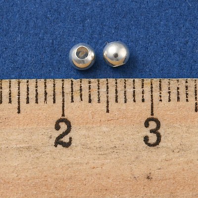 925 Sterling Silver Stopper Beads STER-I016-106A-S-1