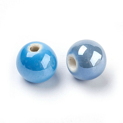 Handmade Porcelain Beads PORC-D001-14mm-M-1