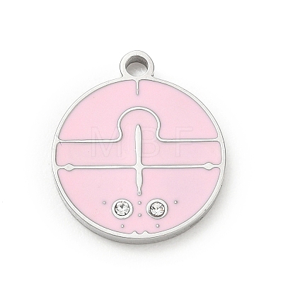 Twelve Constellations 304 Stainless Steel Enamel Pendants SA-CBAAE04-01P-07-1