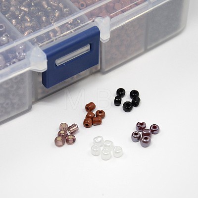 1 Box Dark Color 6/0 Glass Seed Beads SEED-X0020-B-1