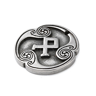 Rune Letters Alloy Pendants PALLOY-S193-01AS-22-1