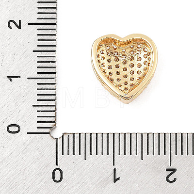 Brass Micro Pave Cubic Zirconia Slide Charms ZIRC-I068-10G-1