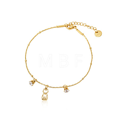 304 Stainless Steel Cutout Charm Bracelets WGEC7EF-01-1