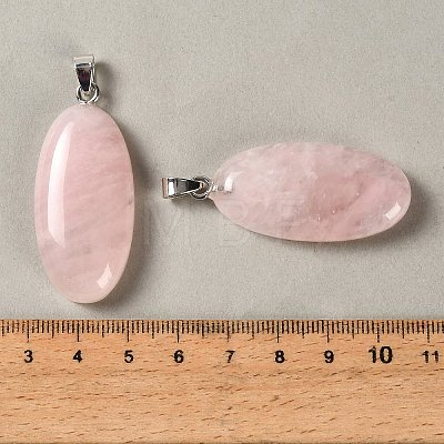 Natural Rose Quartz Pendants GG-CBACB71-01P-18-1