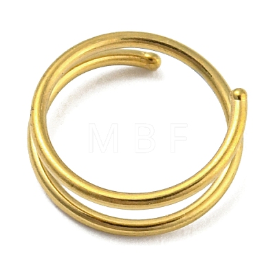 Ion Plating(IP) 316 Stainless Steel Double Nose Ring for Single Piercing AJEW-K037-04G-1