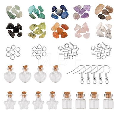 DIY Wish Bottle Pendant Earring Making Kits DIY-FS0002-26-1