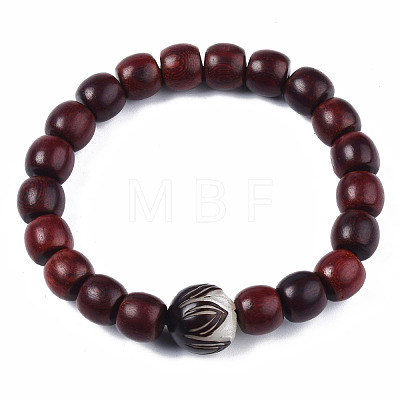 Lotus Bodhi Mala Bead Bracelets BJEW-N010-007-1