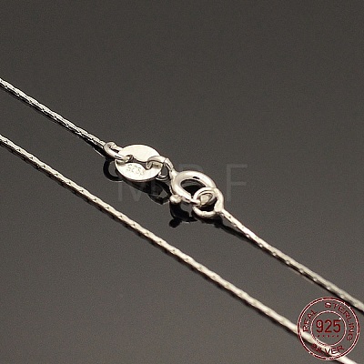 Rhodium Plated 925 Sterling Silver Coreana Chain Necklaces STER-E033-56-1