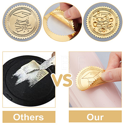 Self Adhesive Gold Foil Embossed Stickers DIY-WH0211-251-1