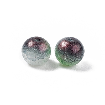 Transparent Crackle Glass Beads GLAA-P029-04-1