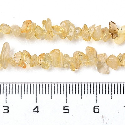 Natural Citrine Chip Beads Strands X-G-D093-A03-1