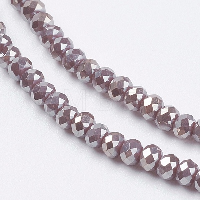 Electroplate Glass Beads Strands GLAA-F078-FR05-1