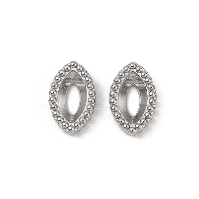 304 Stainless Steel Rhinestone Cabochon Settings STAS-G356-04P-02-1