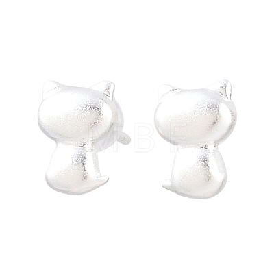 925 Sterling Silver Stud Earrings EJEW-C176-01B-MS-1