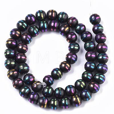 Electroplate Non-magnetic Synthetic Hematite Beads Strands G-T065-8mm-01A-1