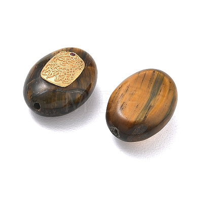 Natural Tiger Eye Oval Beads GG-D002-09G-1