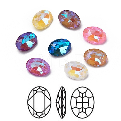 Glass Rhinestone Cabochons RGLA-I002-A03-1