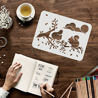 Plastic Reusable Drawing Painting Stencils Templates DIY-WH0202-298-1