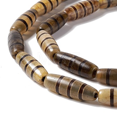 Tibetan Style dZi Beads Strands G-A024-01A-1