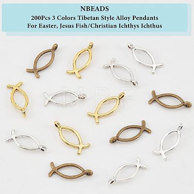  100Pcs 4 Colors Tibetan Style Alloy Pendants TIBEP-NB0001-30-1