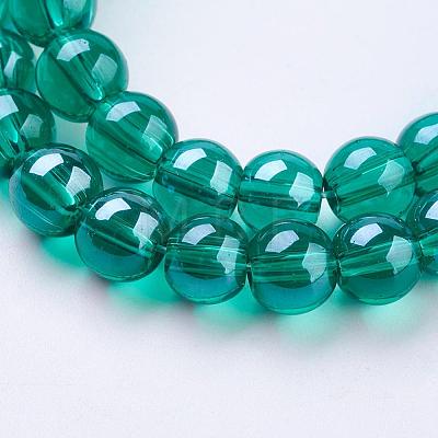 Electroplate Glass Beads Strands EGLA-J001-6mm-M-1