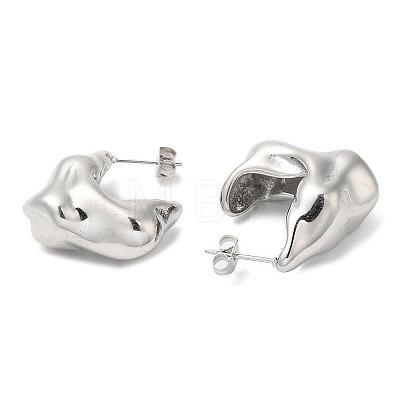 304 Stainless Steel Twist Stud Earrings EJEW-B026-16P-1