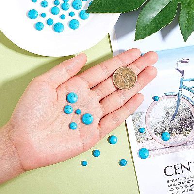 Synthetic Turquoise Cabochons G-AR0001-02-1