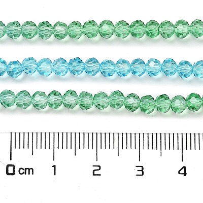 Transparent Painted Glass Beads Strands X1-DGLA-A034-T3mm-A17-1