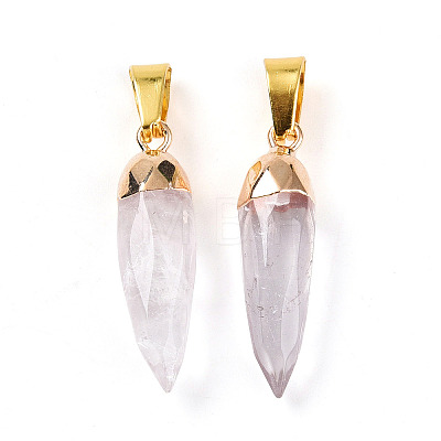 Natural Quartz Crystal Pendants G-N345-01A-1