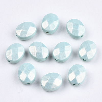 Spray Painted Acrylic Beads MACR-T037-08C-1