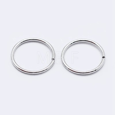 Rhodium Plated 925 Sterling Silver Open Jump Rings STER-F036-02P-0.5x4mm-1