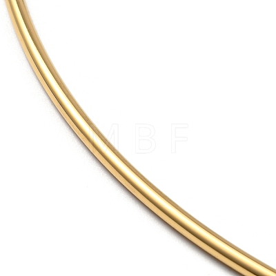 PVD Vacuum Plating 202 Stainless Steel Wire Choker Necklace with Clasp LS-NJEW-H011-08G-1