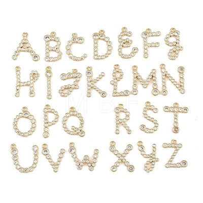 Brass Micro Pave Cubic Zirconia Pendants KK-I352-01G-1
