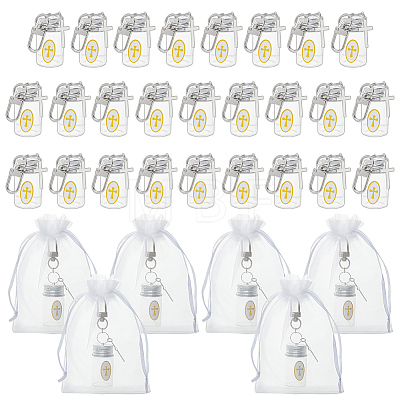 32Pcs Glass Bottle Pendant Decorations HJEW-OC00368-1