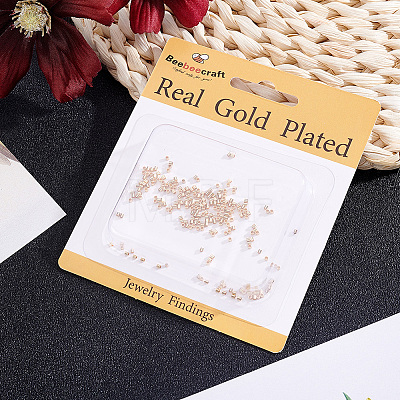 3Bags Brass Crimp Beads KK-BBC0026-10B-1