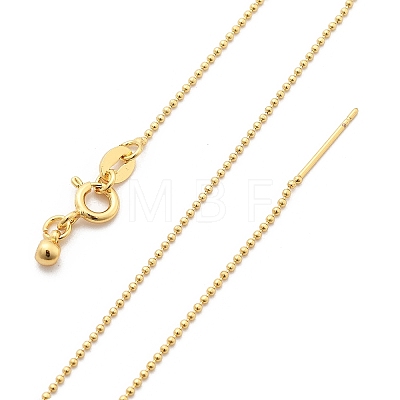 1mm Brass Ball Chain Adjustable Slider Necklaces KK-K398-28G-1