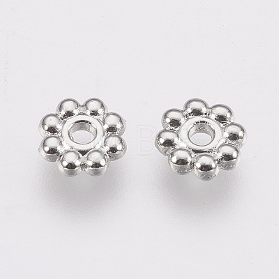 Alloy Daisy Spacer Beads PALLOY-L166-31P-1