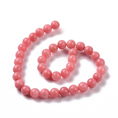 Natural Malaysia Jade Beads Strands G-A146-8mm-B08-1