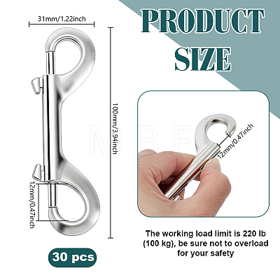 30Pcs Alloy Double Lobster Claw Clasps FIND-GO0004-52-1