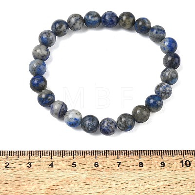 Natural Lapis Lazuli Round Beaded Stretch Bracelets GG-CBA12F1-02A-09-1