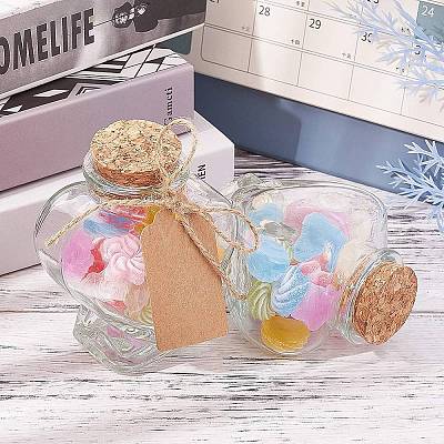 DIY Heart Shape Transparent Glass Bottles Kits AJEW-BC0006-04-1