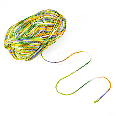 Light Gradient Segment Dyed Polyester Yarn DIY-TADJ0002-005A-1