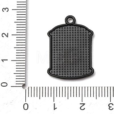 Coffee Alloy Enamel Pendants ENAM-I089-01B-06-1