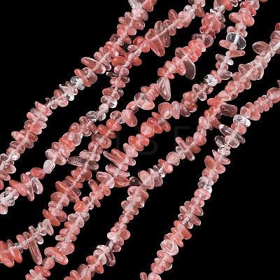 Cherry Quartz Glass Beads Strands G-G0003-B01-1