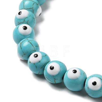 Synthetic Turquoise Enamel Beads Strands G-P507-17A-1