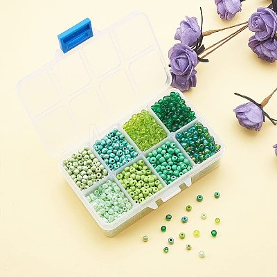 Mixed Style 6/0 Round Glass Seed Beads SEED-PH0006-4mm-08-1