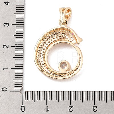 Brass Micro Pave Cubic Zirconia Pendants KK-S388-06G-1