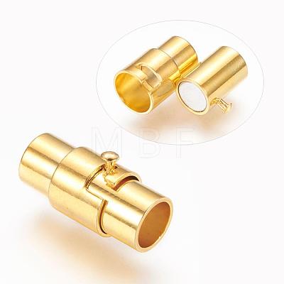 Brass Locking Tube Magnetic Clasps MC077-G-1