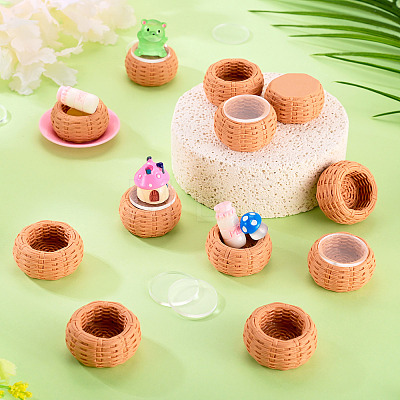 12Pcs Miniature Resin Basket DIY-TA0016-07-1